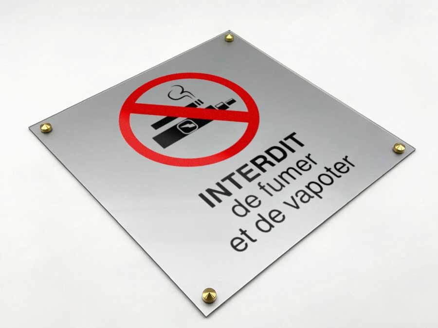 Panneau Interdiction de Vapoter Personnalisable en Ligne| OTYPO