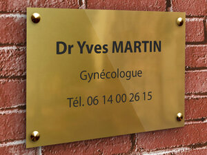 Plaque Gynécologue