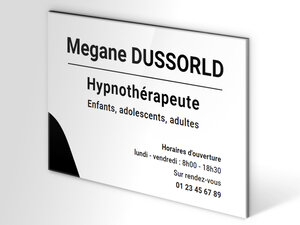Plaque pour hypnothérapeute personnalisée 
